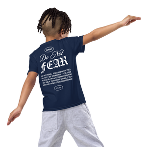 "Do Not Fear, I Am With You" ISAIAH 41:10 Kids Navy Blue Comfort T-Shirt