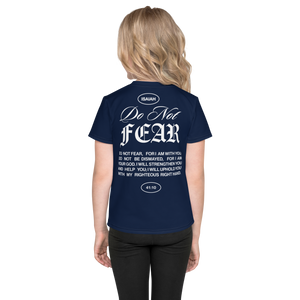 "Do Not Fear, I Am With You" ISAIAH 41:10 Kids Navy Blue Comfort T-Shirt