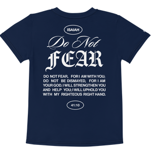 "Do Not Fear, I Am With You" ISAIAH 41:10 Kids Navy Blue Comfort T-Shirt