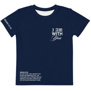 "Do Not Fear, I Am With You" ISAIAH 41:10 Kids Navy Blue Comfort T-Shirt