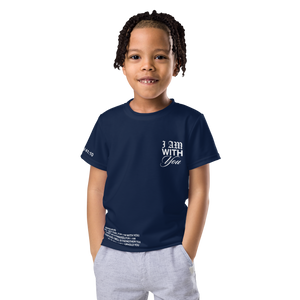 "Do Not Fear, I Am With You" ISAIAH 41:10 Kids Navy Blue Comfort T-Shirt