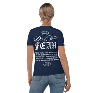 "Do Not Fear, I Am With You" ISAIAH 41:10 Navy Blue Unisex Comfort T-shirts