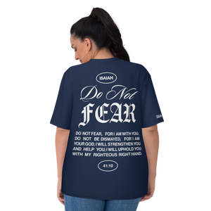 "Do Not Fear, I Am With You" ISAIAH 41:10 Navy Blue Unisex Comfort T-shirts