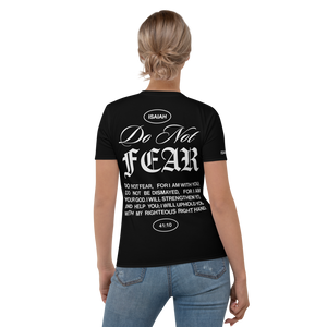 Black Unisex Comfy T-Shirt "Do Not Fear, I Am With You" ISAIAH 41:10