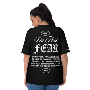 Black Unisex Comfy T-Shirt "Do Not Fear, I Am With You" ISAIAH 41:10