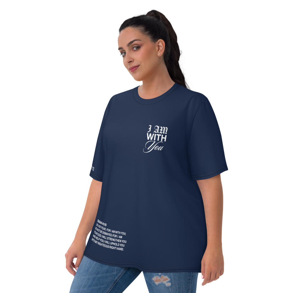 "Do Not Fear, I Am With You" ISAIAH 41:10 Navy Blue Unisex Comfort T-shirts