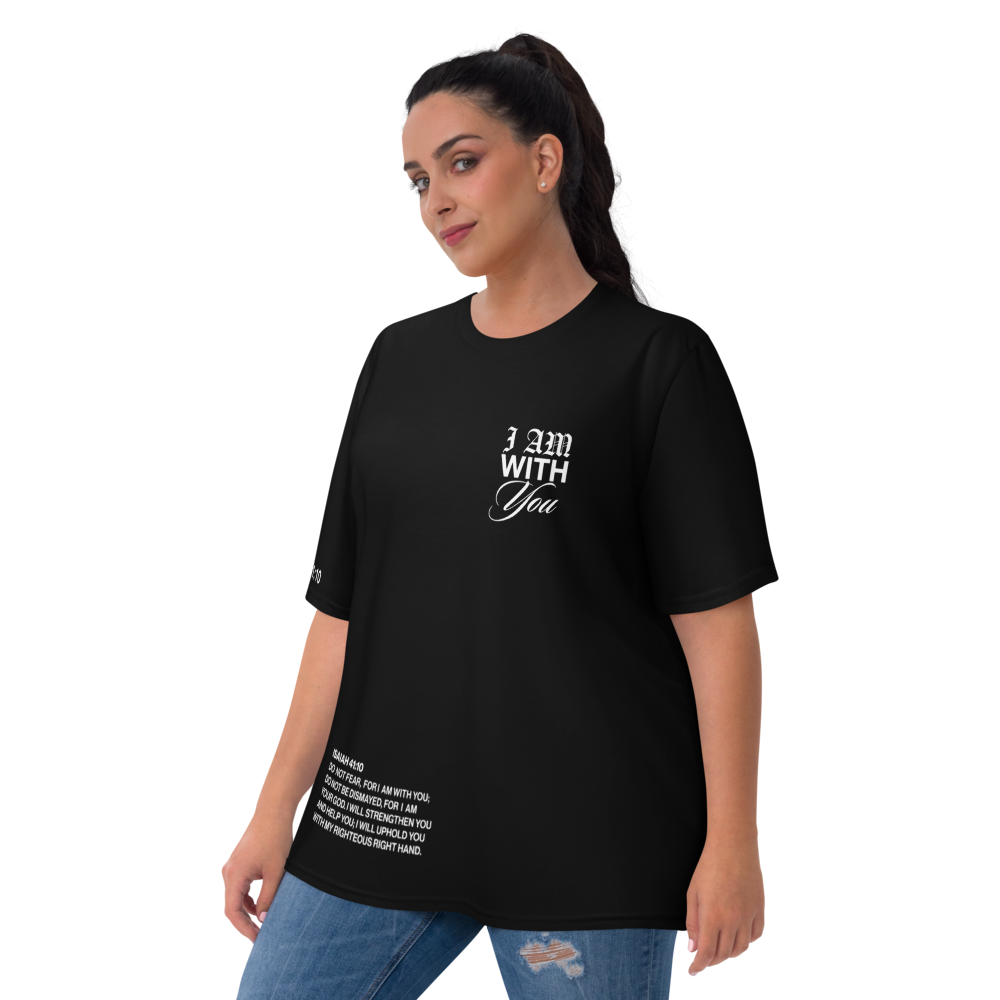 Black Unisex Comfy T-Shirt "Do Not Fear, I Am With You" ISAIAH 41:10