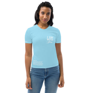 Sky Blue "Do Not Fear, I Am With You" ISAIAH 41:10 Women's Comfort T-Shirt