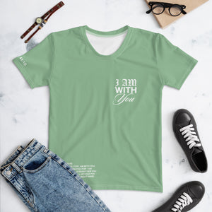 "Do Not Fear, I Am With You" ISAIAH 41:10 Women Sea Green Comfort T-Shirt