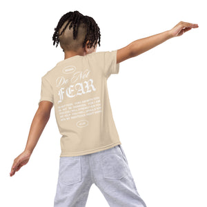 "Do Not Fear, I Am With You" ISAIAH 41:10 Kids Unisex Tan Comfort T-Shirt