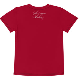 "Saved By Grace" Kids Unisex "Apple Red" Comfort T-Shirt