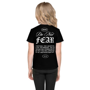 "Do Not Fear, I Am With You" ISAIAH 41:10 Kids Unisex Black Comfort T-Shirt