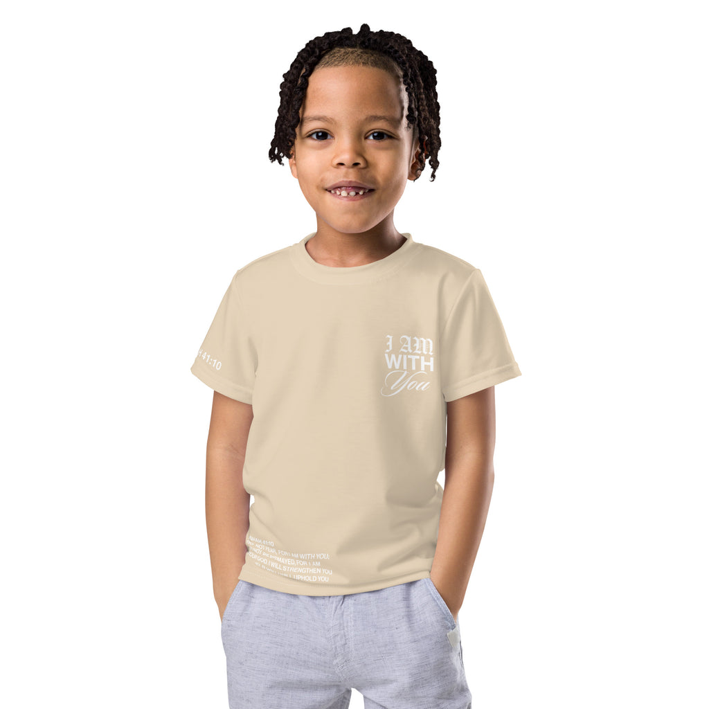 "Do Not Fear, I Am With You" ISAIAH 41:10 Kids Unisex Tan Comfort T-Shirt