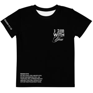 "Do Not Fear, I Am With You" ISAIAH 41:10 Kids Unisex Black Comfort T-Shirt