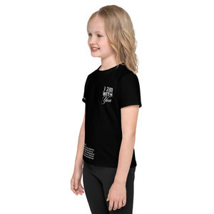 "Do Not Fear, I Am With You" ISAIAH 41:10 Kids Unisex Black Comfort T-Shirt