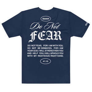 "Do Not Fear, I Am With You" ISAIAH 41:10 Navy Blue Unisex Comfort T-shirts