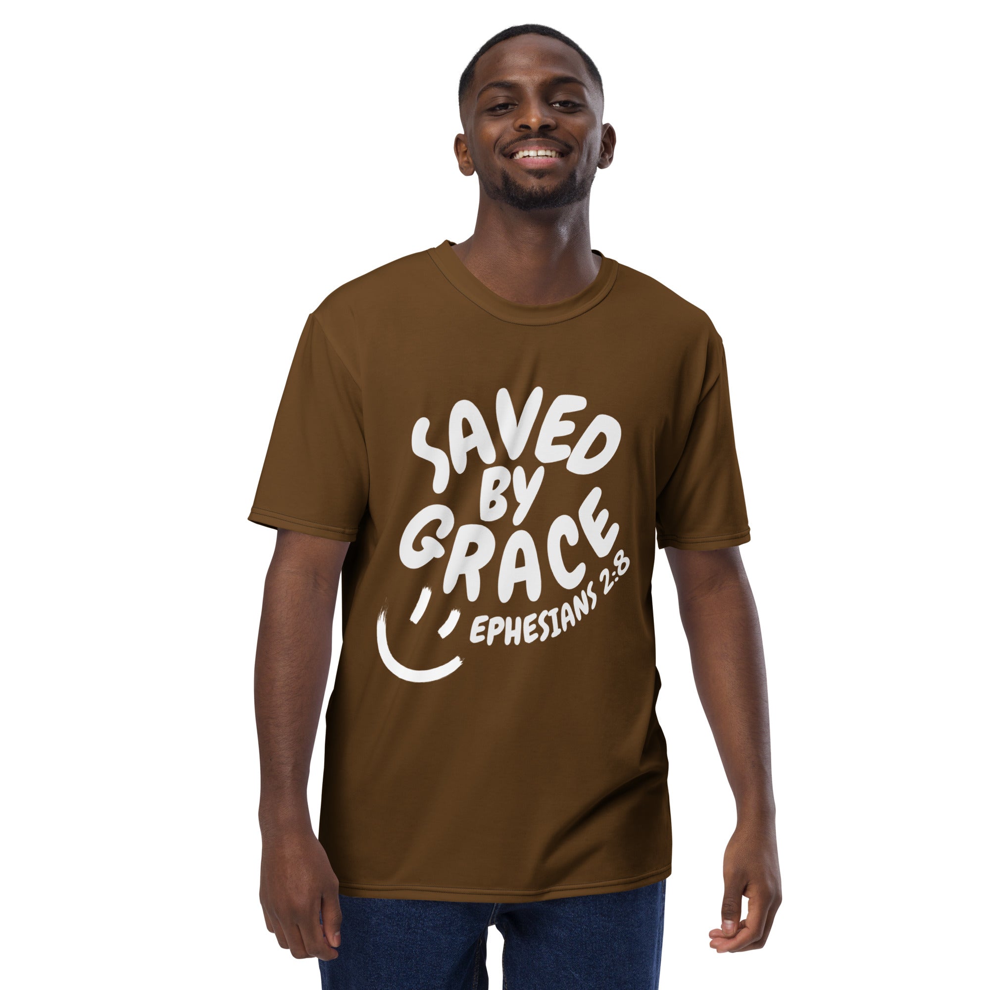 "Saved By Grace" "Chocolate" Unisex Comfort T-Shirt