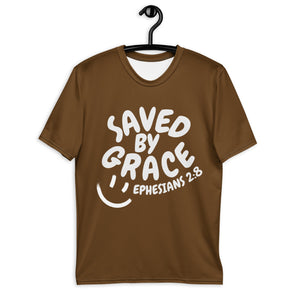 "Saved By Grace" "Chocolate" Unisex Comfort T-Shirt