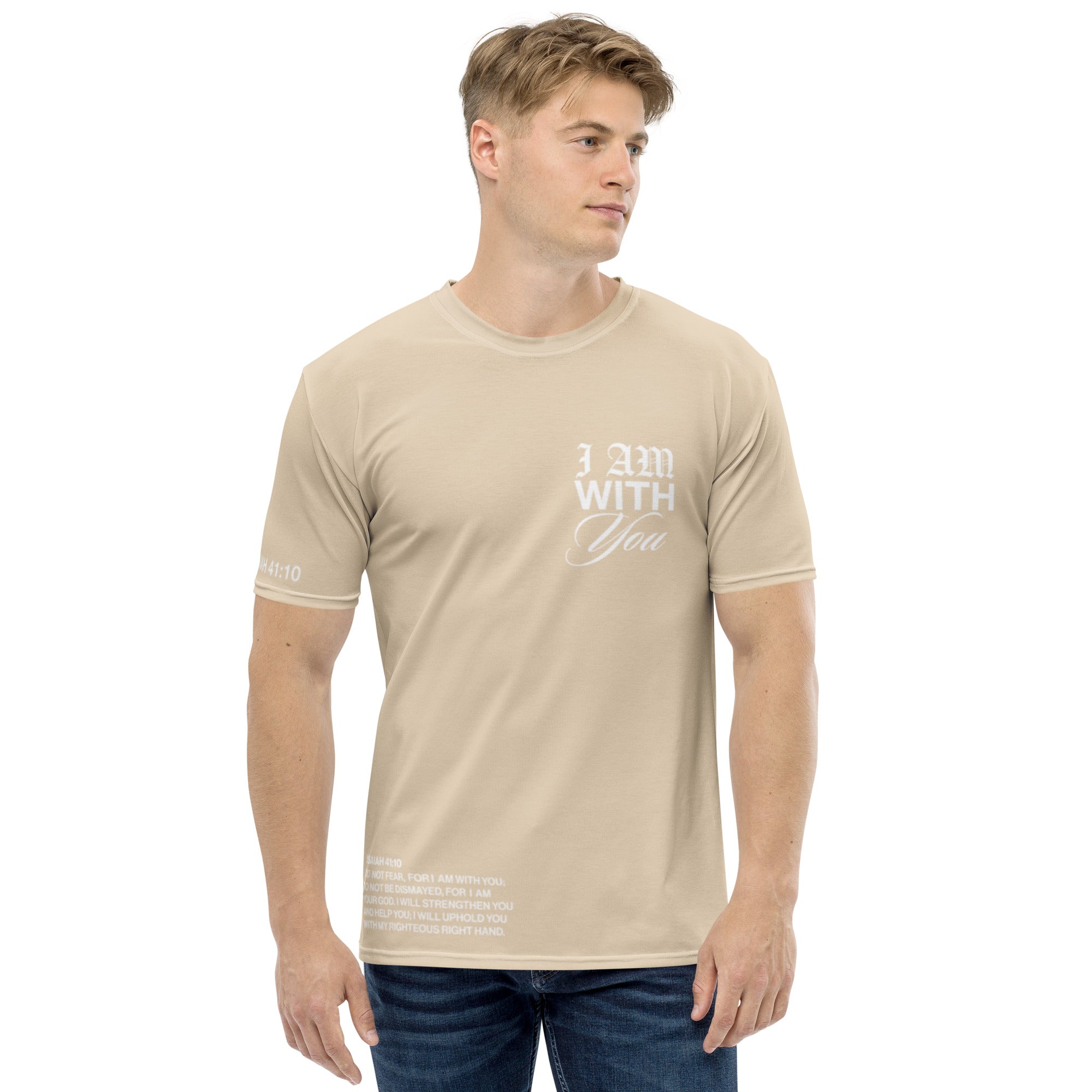 "Do Not Fear, I Am With You" ISAIAH 41:10 Women Tan Comfort T-Shirt