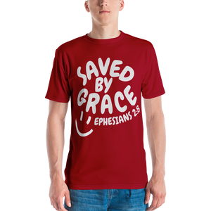 "Saved By Grace" Unisex "Apple Red" Comfort T-Shirt