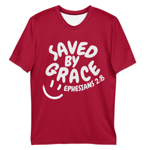 "Saved By Grace" Unisex "Apple Red" Comfort T-Shirt