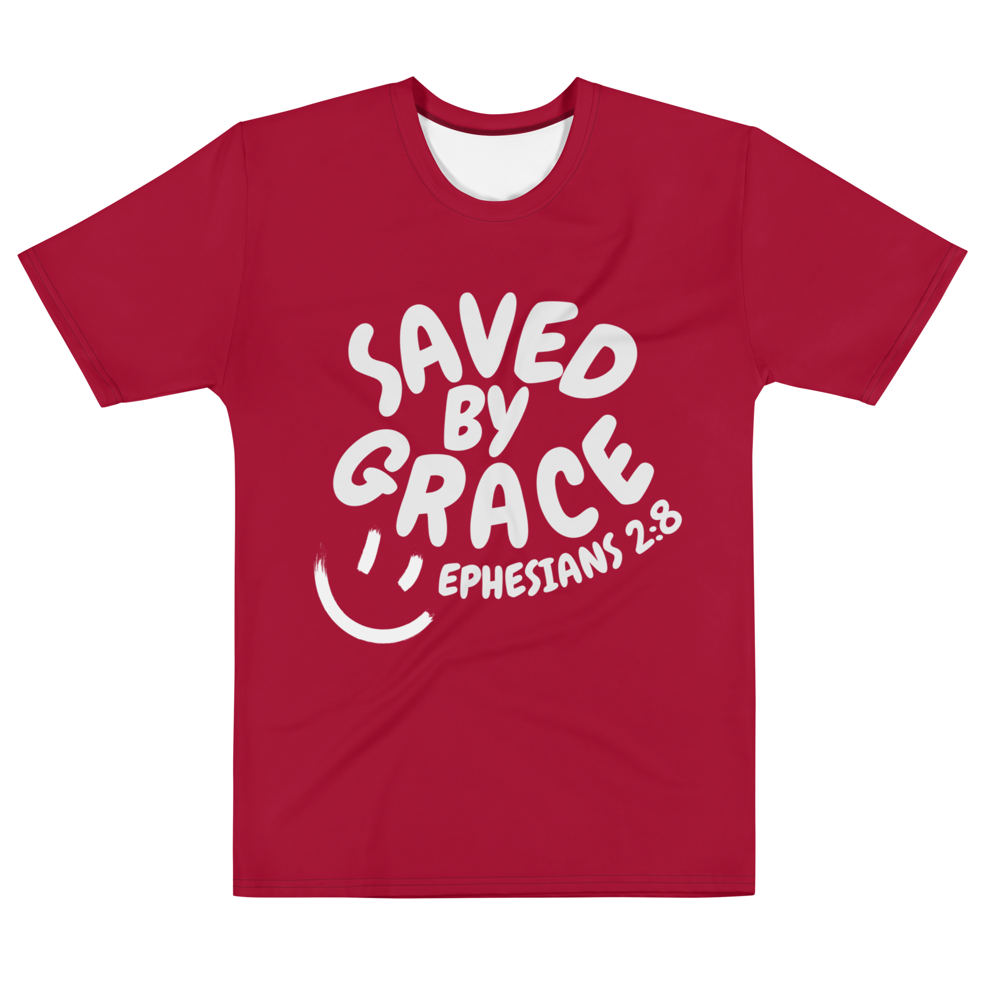 "Saved By Grace" Unisex "Apple Red" Comfort T-Shirt