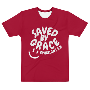 "Saved By Grace" Unisex "Apple Red" Comfort T-Shirt