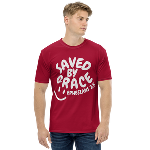 "Saved By Grace" Unisex "Apple Red" Comfort T-Shirt