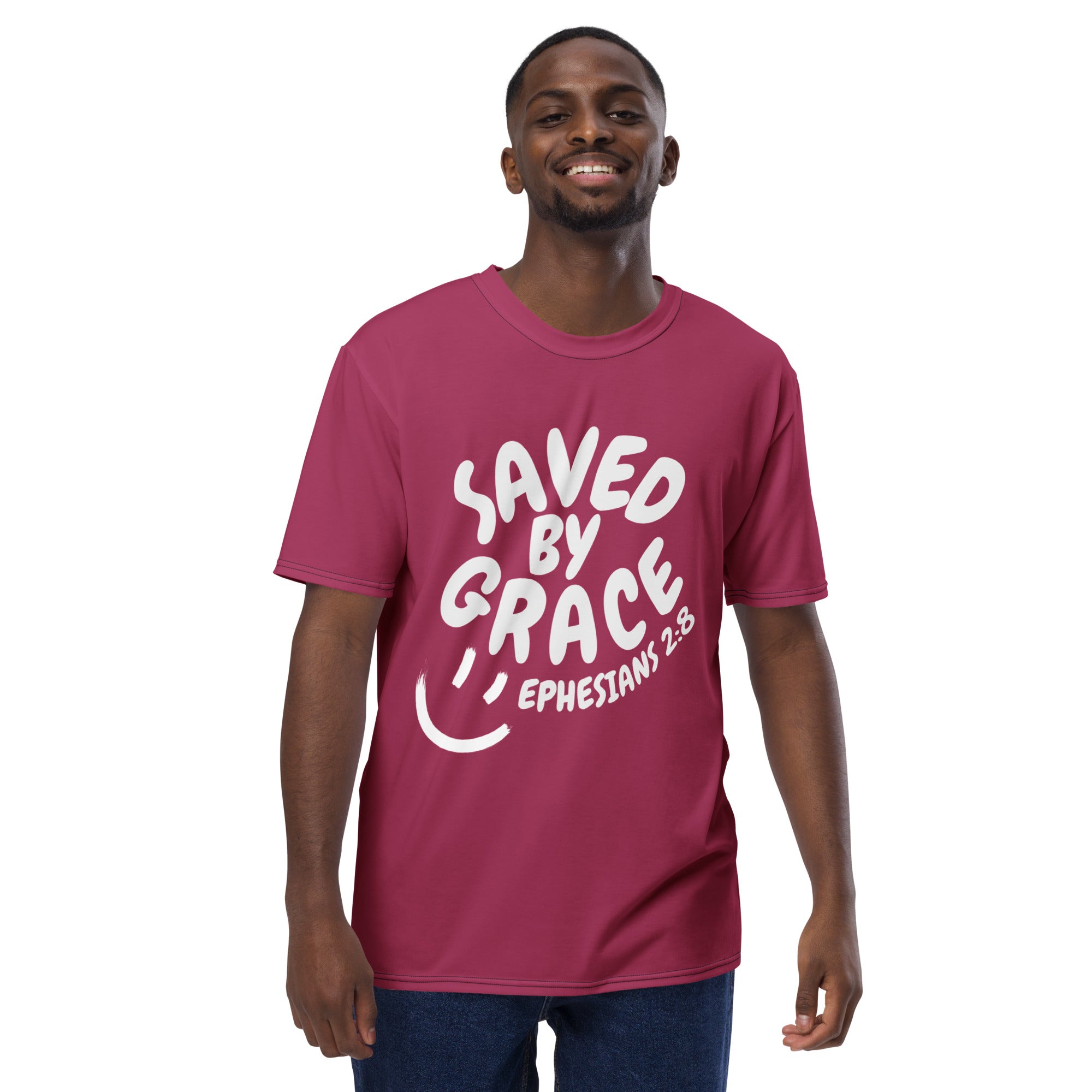 "Saved By Grace" Unisex Raspberry Comfort T-Shirt