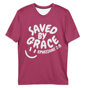 "Saved By Grace" Unisex Raspberry Comfort T-Shirt