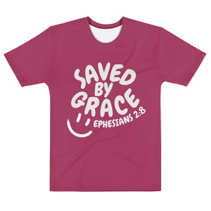 "Saved By Grace" Unisex Raspberry Comfort T-Shirt