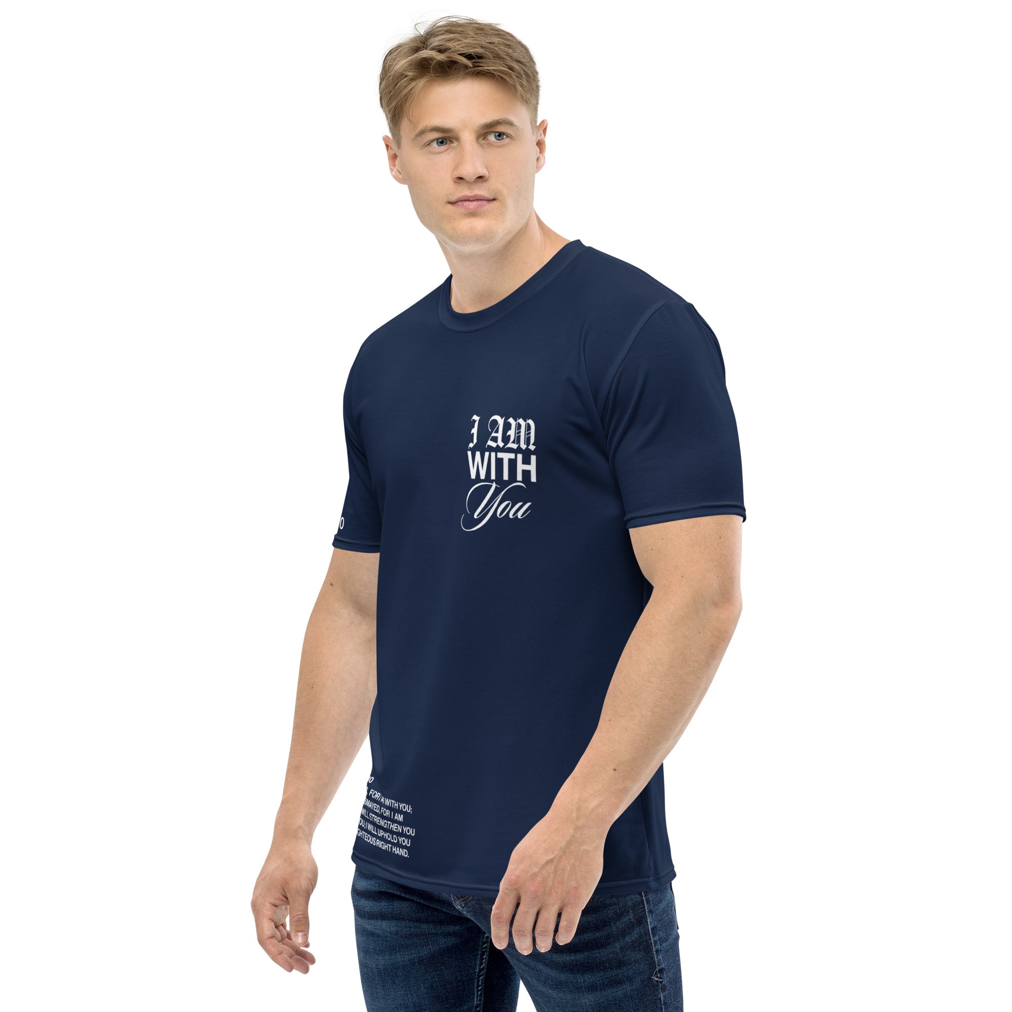 "Do Not Fear, I Am With You" ISAIAH 41:10 Navy Blue Unisex Comfort T-shirts