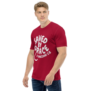 "Saved By Grace" Unisex "Apple Red" Comfort T-Shirt