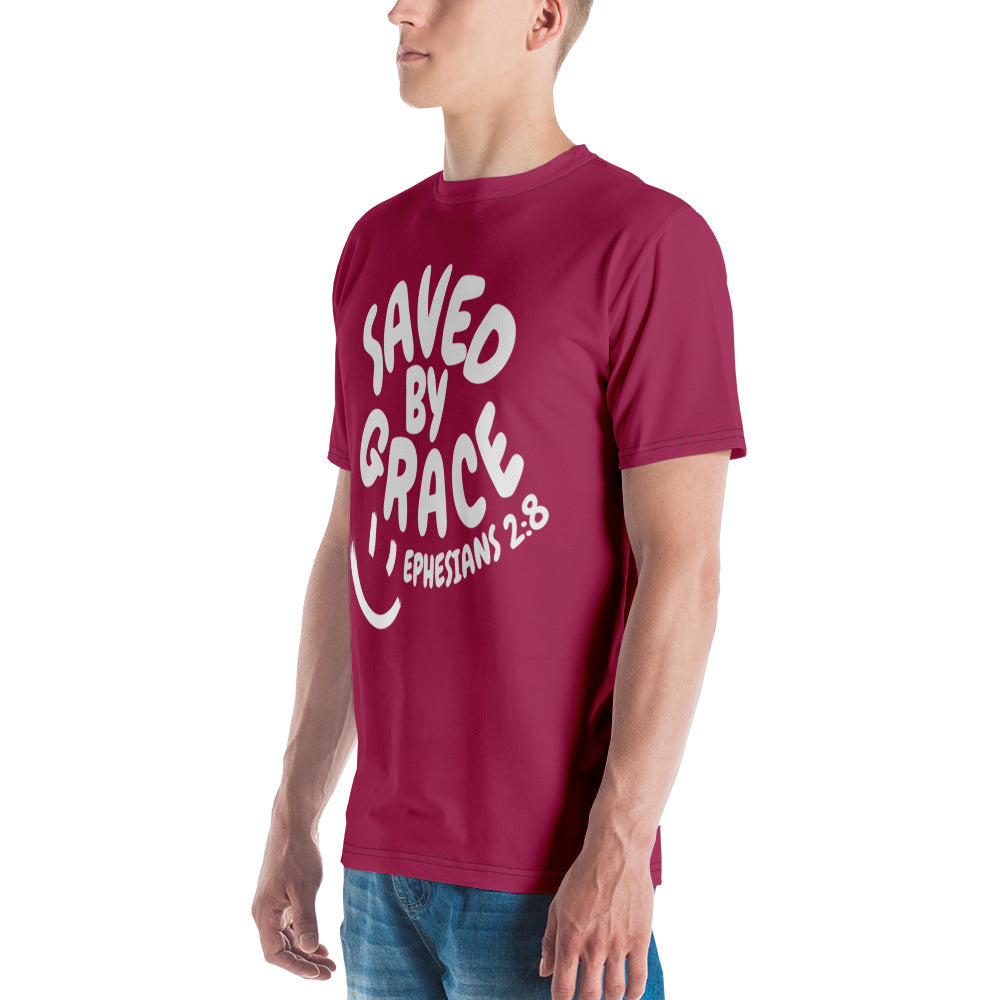 "Saved By Grace" Unisex Raspberry Comfort T-Shirt