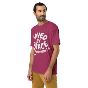 "Saved By Grace" Unisex Raspberry Comfort T-Shirt