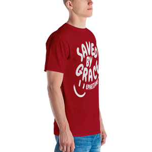 "Saved By Grace" Unisex "Apple Red" Comfort T-Shirt