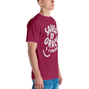 "Saved By Grace" Unisex Raspberry Comfort T-Shirt