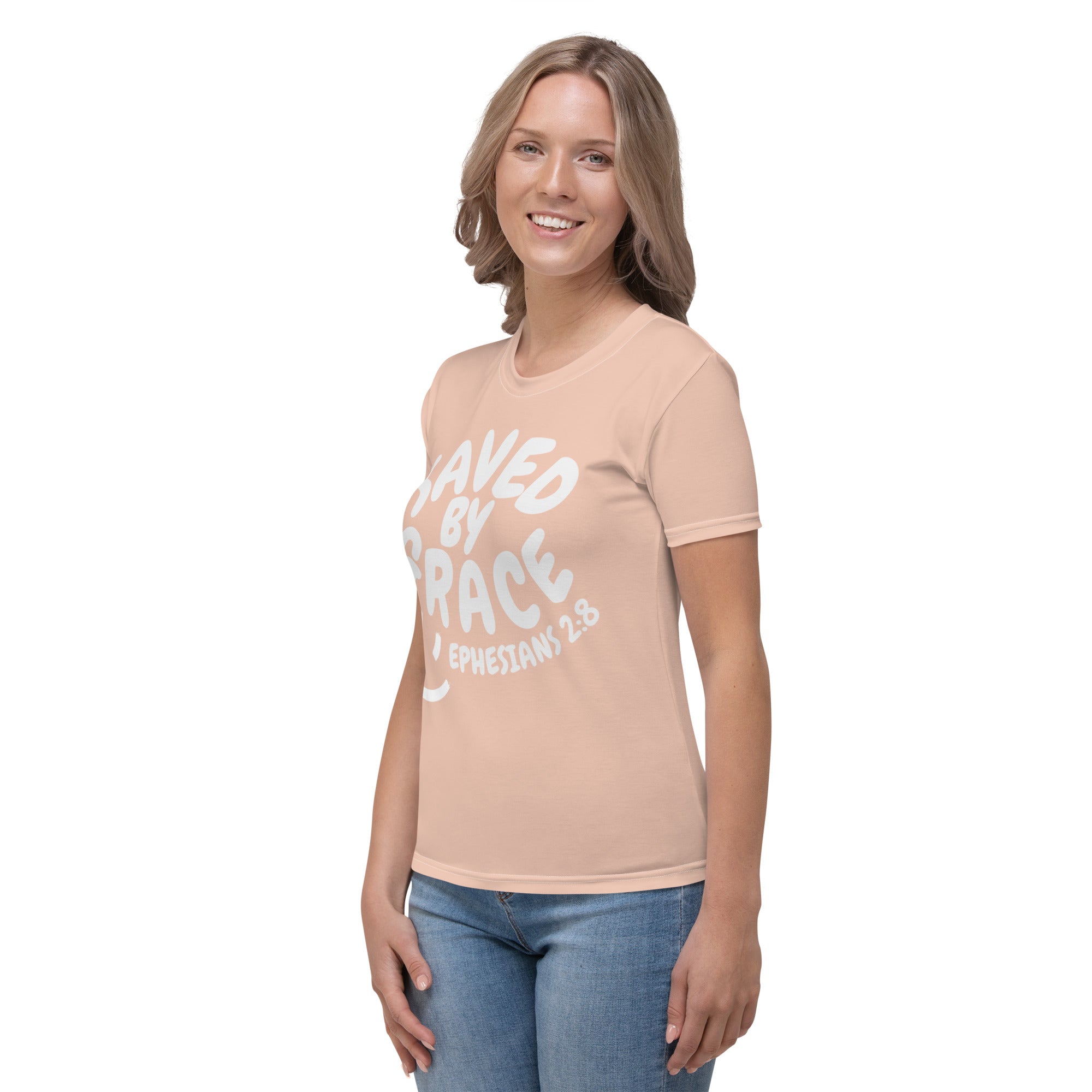 Saved By Grace Women's Skin Pink Tee