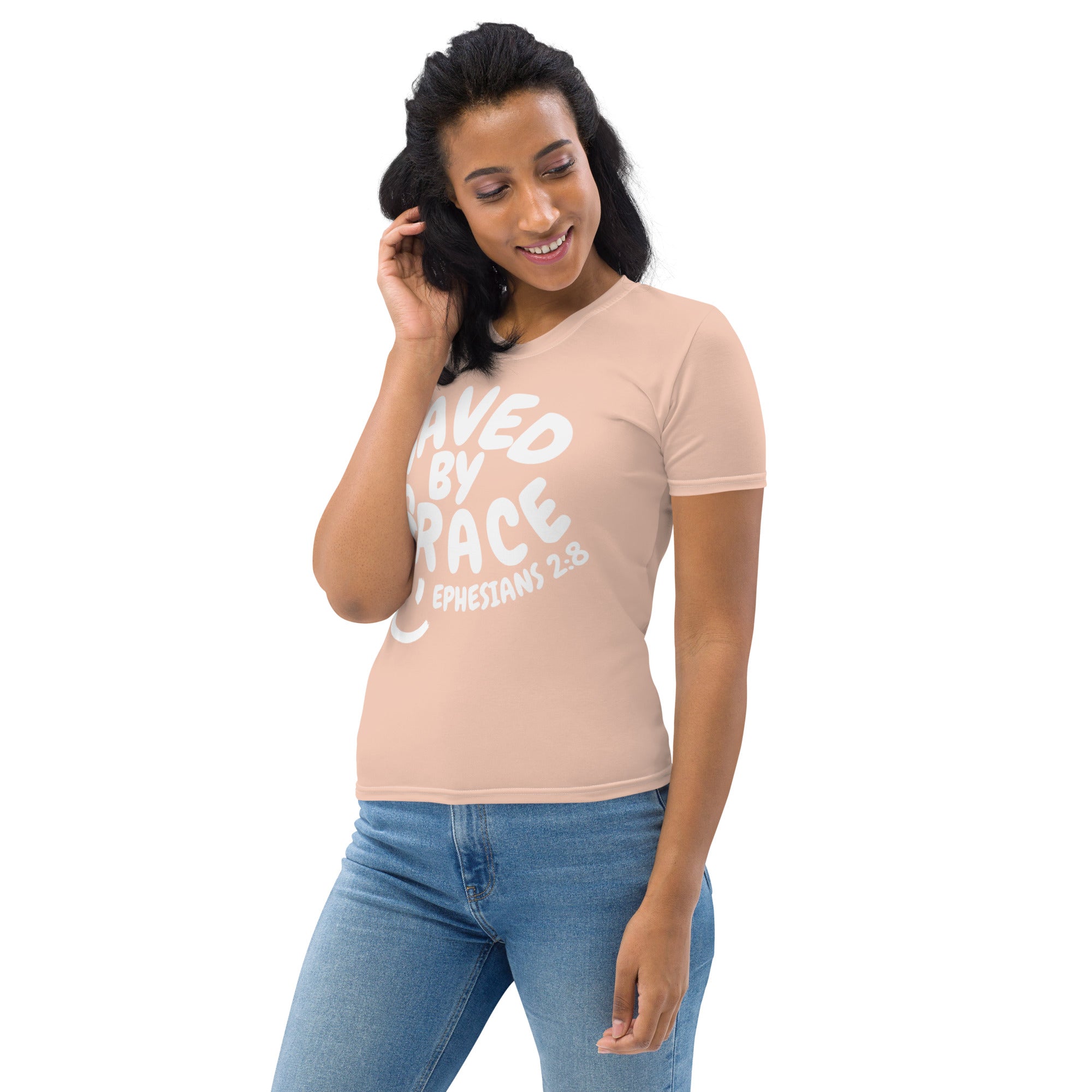 Saved By Grace Women's Skin Pink Tee