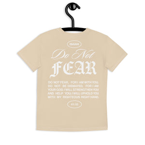 "Do Not Fear, I Am With You" ISAIAH 41:10 Unisex  Youth "Tan"Comfort T-Shirt