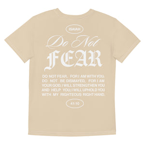 "Do Not Fear, I Am With You" ISAIAH 41:10 Unisex  Youth "Tan"Comfort T-Shirt