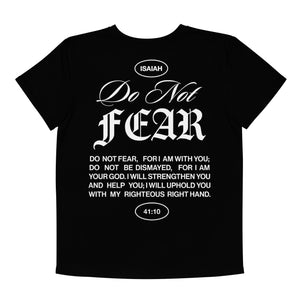 "Do Not Fear, I Am With You" ISAIAH 41:10 Unisex  Youth Black Comfort T-Shirt