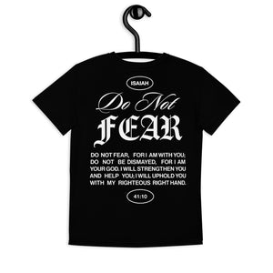 "Do Not Fear, I Am With You" ISAIAH 41:10 Unisex  Youth Black Comfort T-Shirt