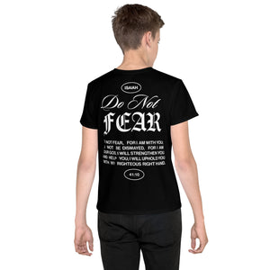 "Do Not Fear, I Am With You" ISAIAH 41:10 Unisex  Youth Black Comfort T-Shirt