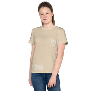 "Do Not Fear, I Am With You" ISAIAH 41:10 Unisex  Youth "Tan"Comfort T-Shirt