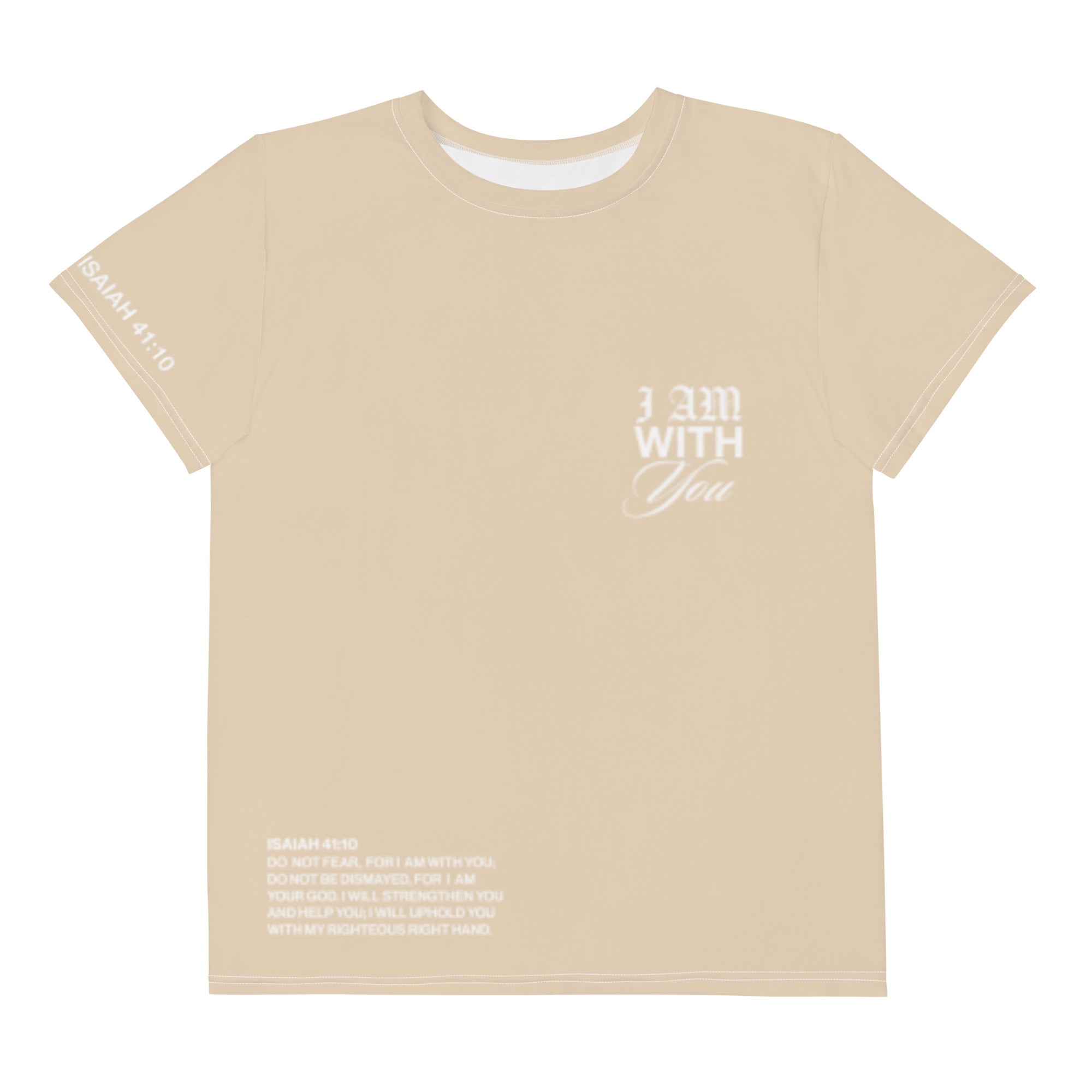 "Do Not Fear, I Am With You" ISAIAH 41:10 Unisex  Youth "Tan"Comfort T-Shirt