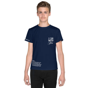 "Do Not Fear, I Am With You" ISAIAH 41:10 Unisex Youth Navy Blue Comfort T-Shirt