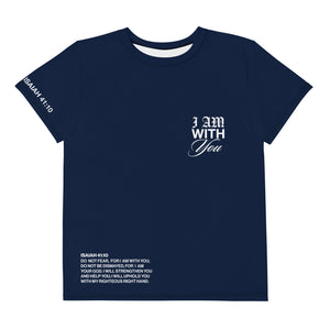 "Do Not Fear, I Am With You" ISAIAH 41:10 Unisex Youth Navy Blue Comfort T-Shirt