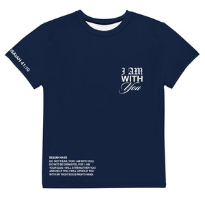 "Do Not Fear, I Am With You" ISAIAH 41:10 Unisex Youth Navy Blue Comfort T-Shirt