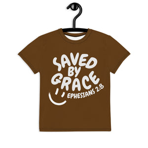 "Saved By Grace" "Chocolate" Youth Comfort T-Shirt